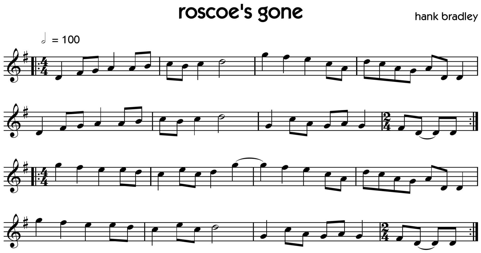 Old-Time Tune: Roscoe’s Gone – Updated
